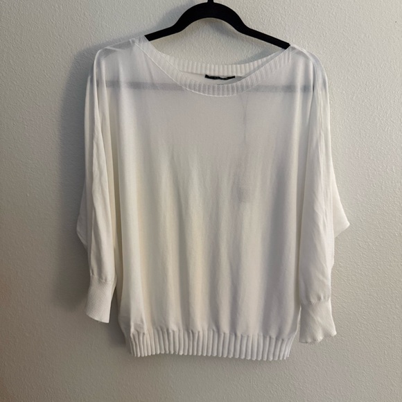 T Tahari Tops - T Tahari White Batwing Sweater